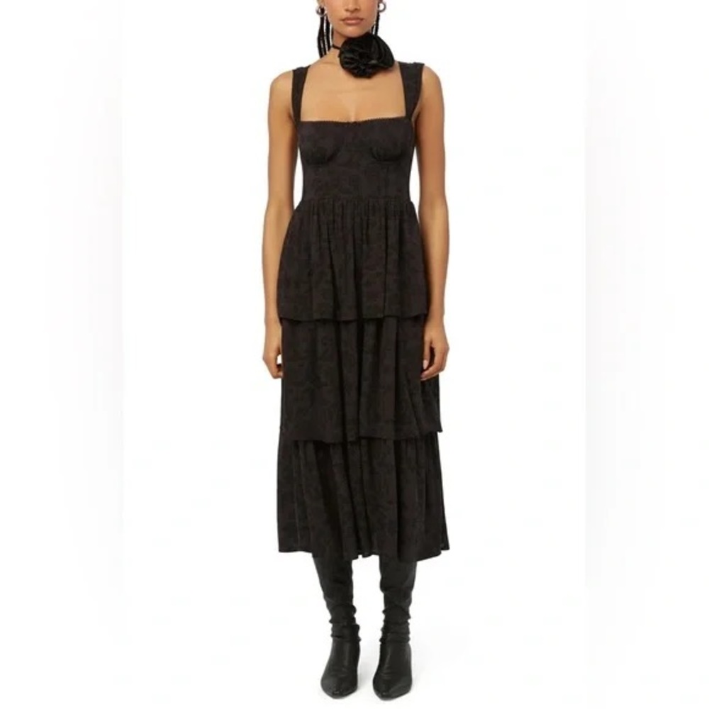 We Wore What Moody Baroque Corset Maxi Dress Size 2
